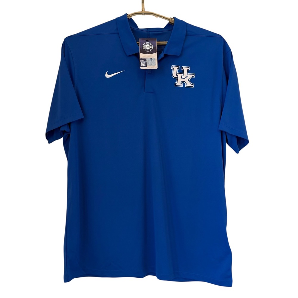 Kentucky Wildcats Nike Dri-FIT Polo Shirt‎ Men XL Blue NCAA College NEW 0358-4EV